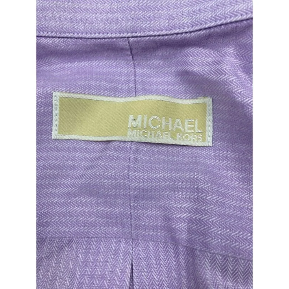 Michael kors purple button up dress shirt